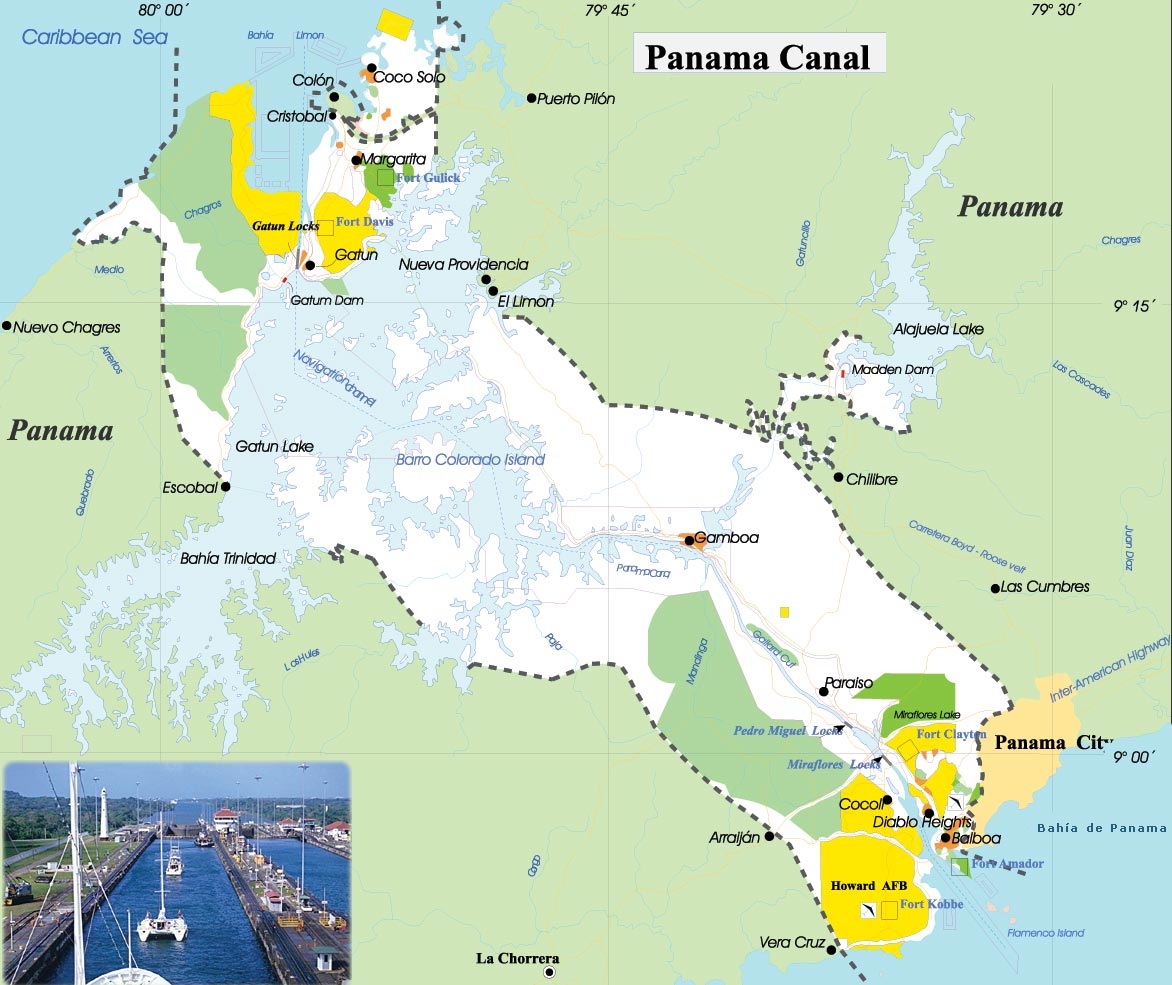 Каналы после 20 канала. Панамский канал Панама на карте. Панамский канал на контурной карте Северной Америки.
