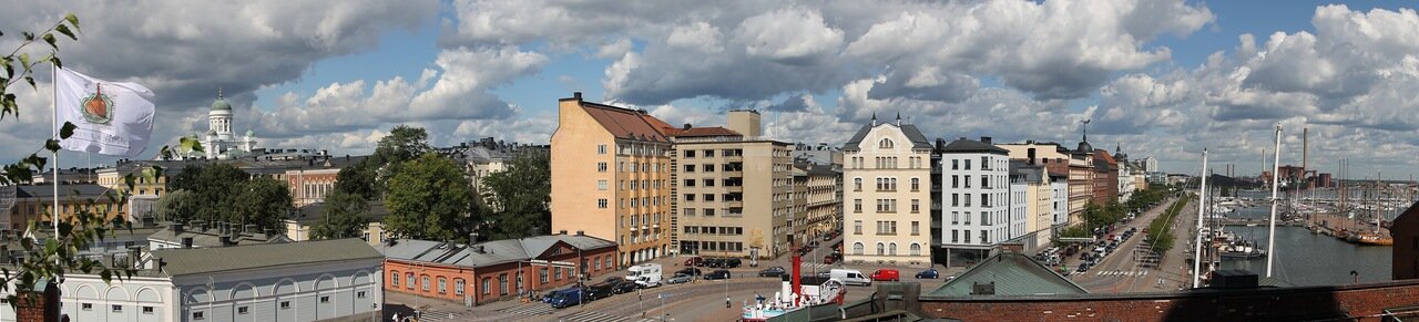 Хельсинки, Вид от Успенского собора. panorama
