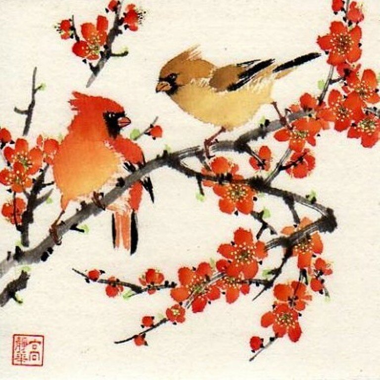 16 птичек на китайском. Китайская вышивка птицы. Птички в азиатском стиле. Птицы в китайском стиле. Китайские птицы вышить.