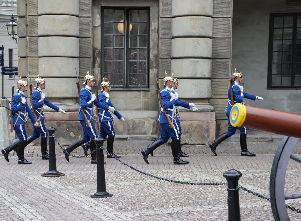 Стокгольм, Дворцовый холм, королевский дворец. Stockholm, Slottsbacken, Royal Palace