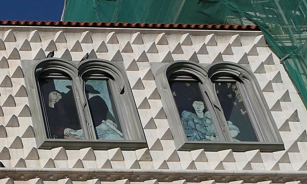 Lisbon. The house of spikes (Casa dos Bicos)