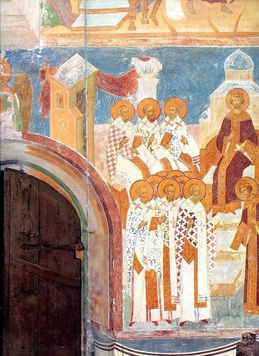 ВСЕЛЕНСКИЕ СОБОРЫ. Фрески Дионисия в соборе Рождества Пресвятой Богородицы в Ферапонтовом монастыре. 1502 год.