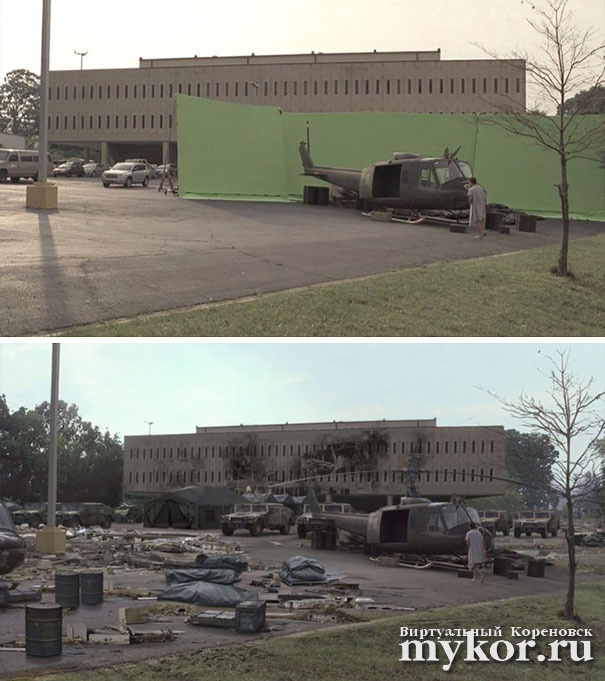 The Walking Dead - спецэффекты до и после