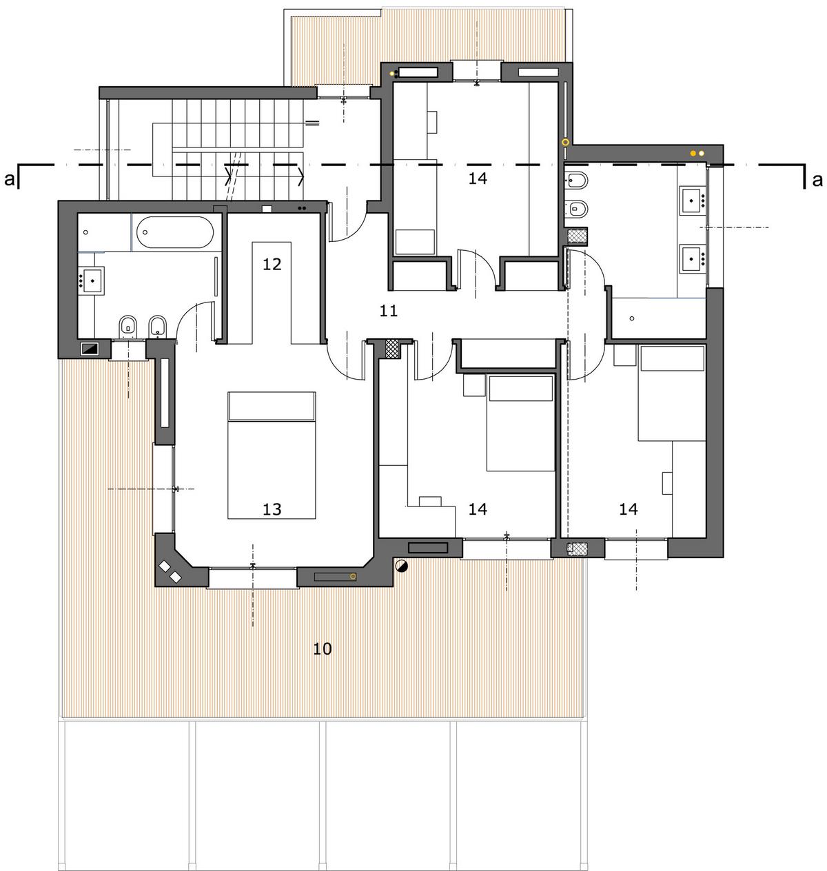 House RV, Federico Delrosso Architects, дом в провинции Бьелла, частный дом в Италии, дом в стиле минимализма, бассейн на крыше дома, терраса с бассейном
