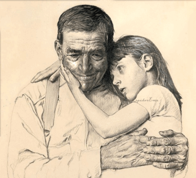 Grandfather and child 