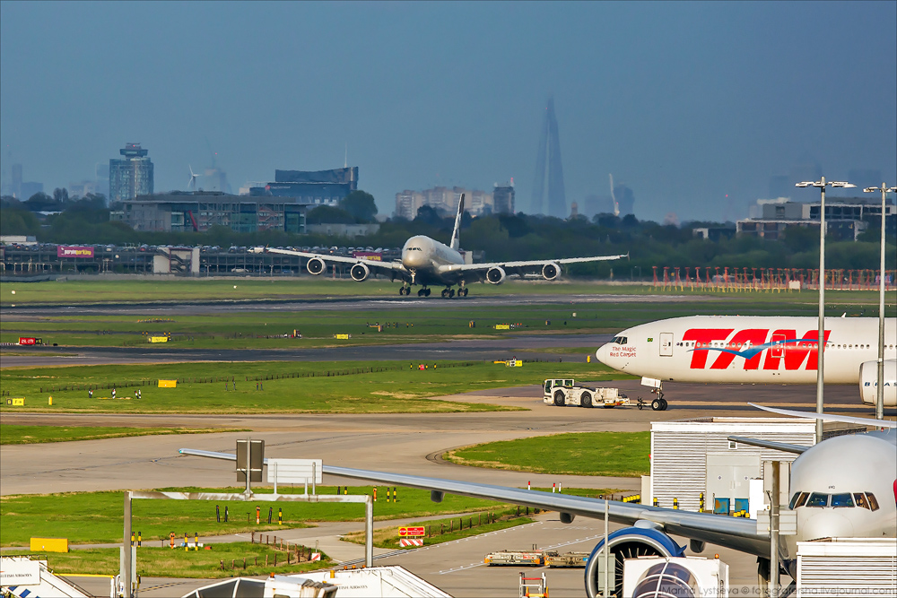 A380 at Heatrow airport