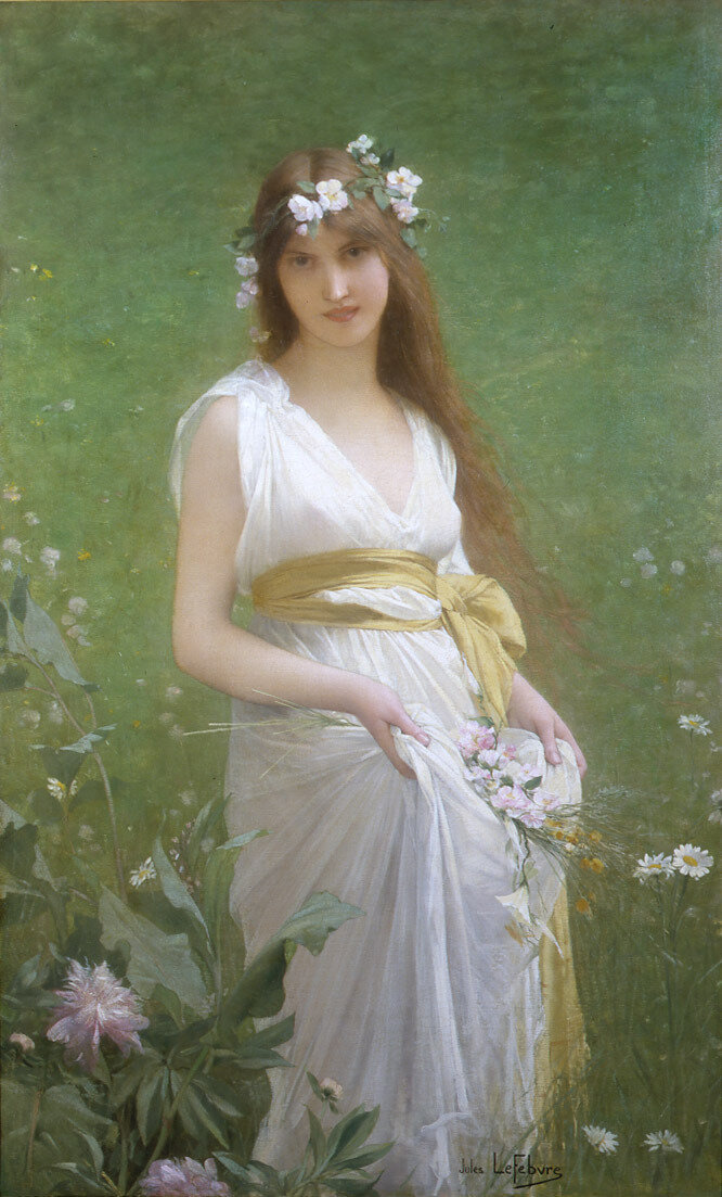 Springtime, By Jules Joseph LeFebre 1834 - 1911