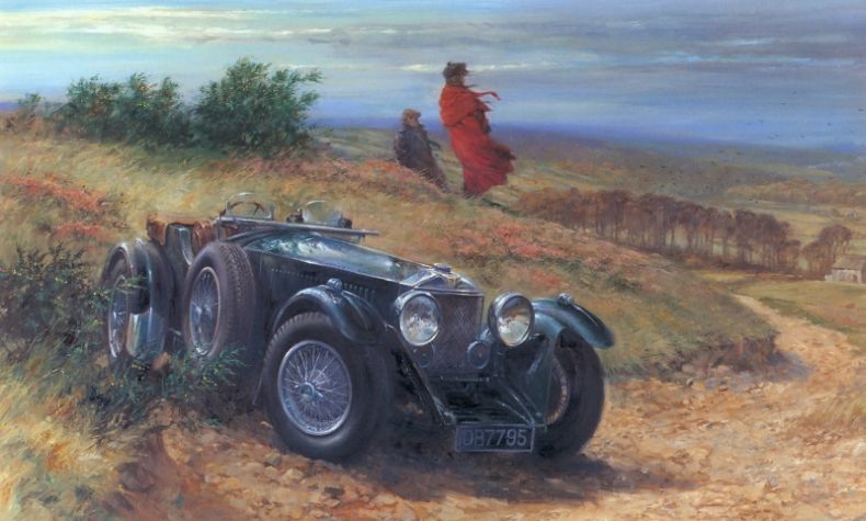 Ретро-автомобили и паровозы на картинах Алана Фернли