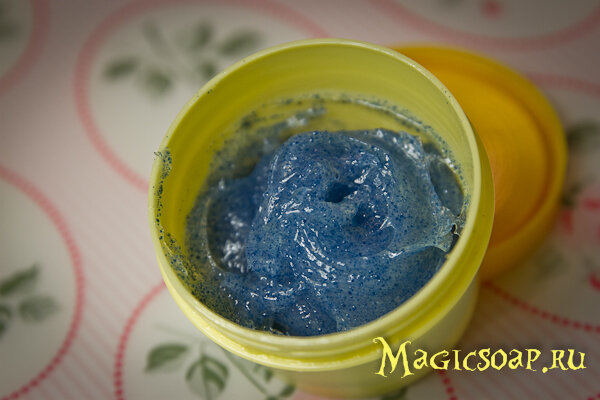 «Синий иней» гидрофильный масляный скраб на Sucragel AP (рецепт и мастер-класс)
