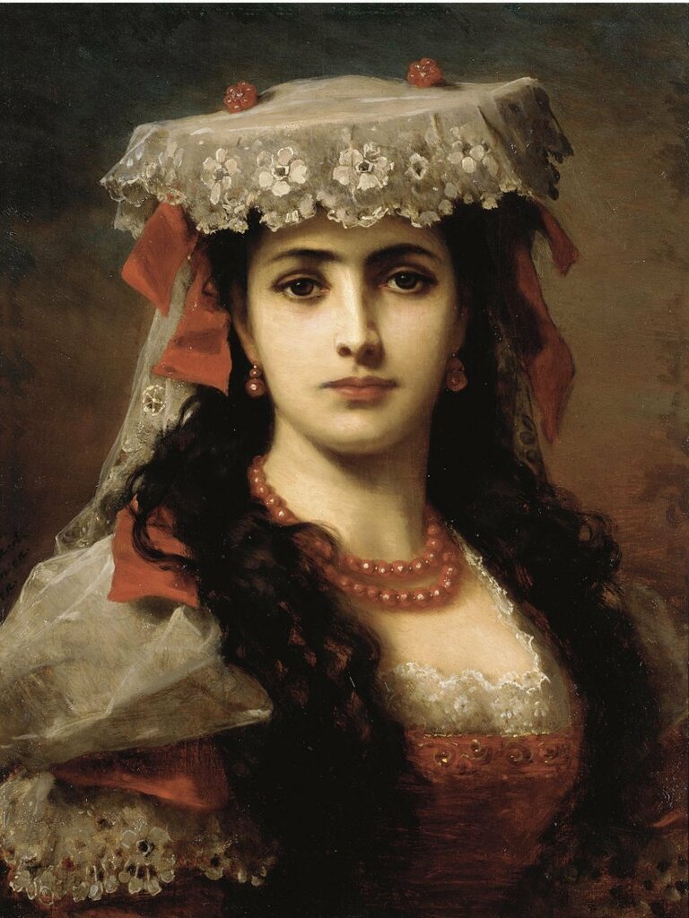 Portrait of a young Spanish woman Anton Ebert